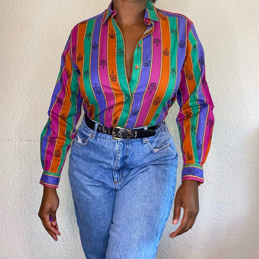 Vintage Striped Button Down